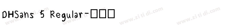DHSans 5 Regular字体转换